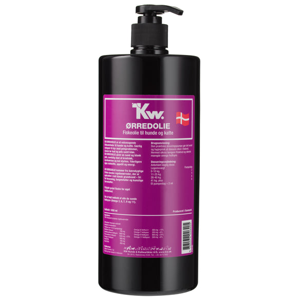 KW Rainbow Trout Oil – Pure Omega-Rich Fish Oil, 1L Bottle, Supports Healthy Coat