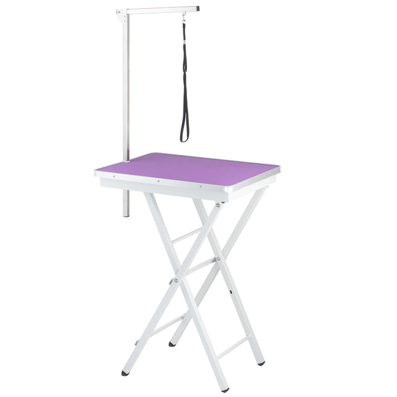 Blovi Display Table – Lightweight Handy Grooming Table with 60x45cm Purple Top