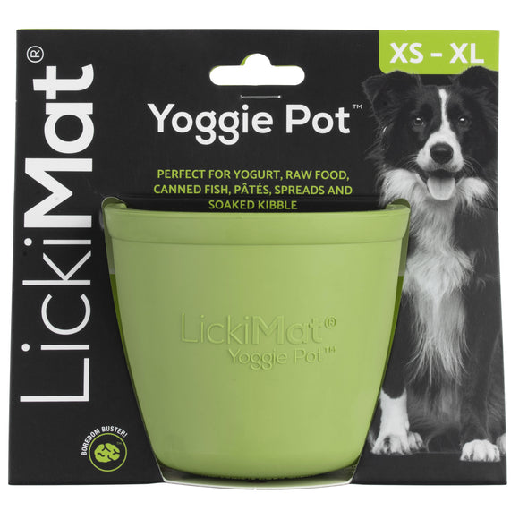 LickiMat Yoggie Pot Licking Cup – Orange Textured Enrichment Toy with Studs, Durable Design