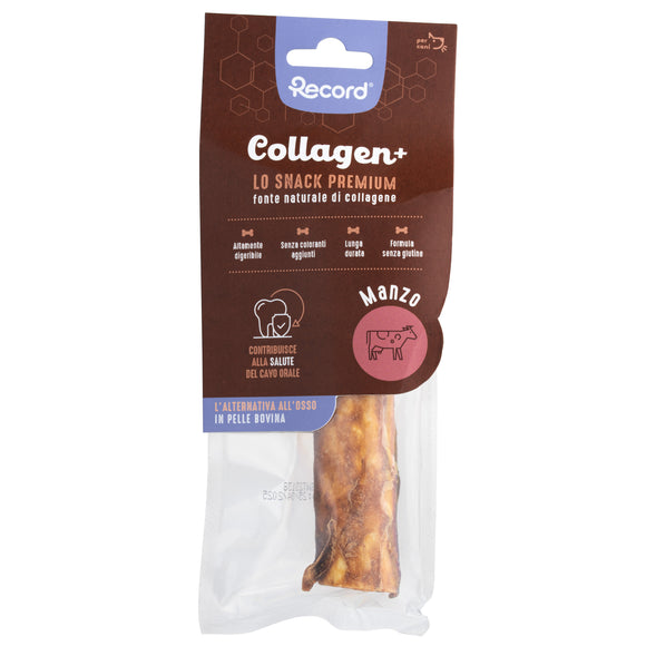 Record Collagen+ Premium Snack – Collagen-Rich Chew Treat, Medium Size, Supports Joint Health