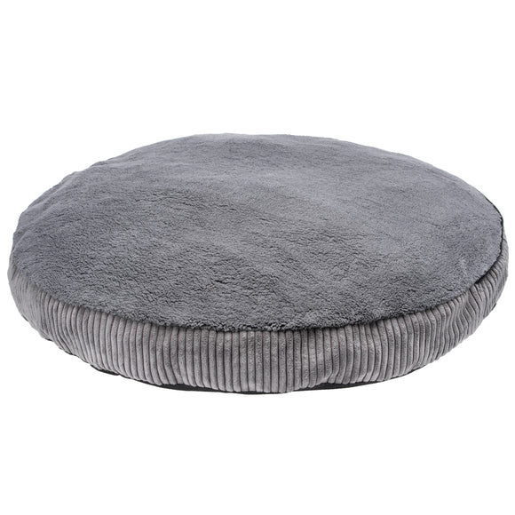 Biglo Cleo Corduroy Dog Bed with Removable Cover, Medium Size, Grey