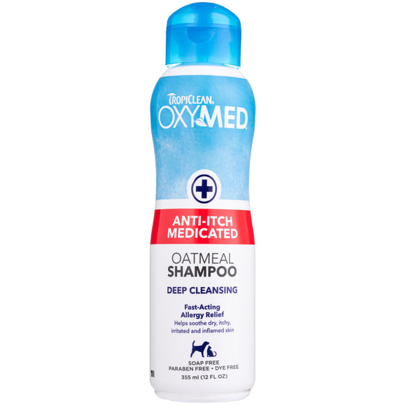 Tropiclean Oxy-Med Anti-Itch Medicated Shampoo – Soothing Relief Formula, 355ml Bottle