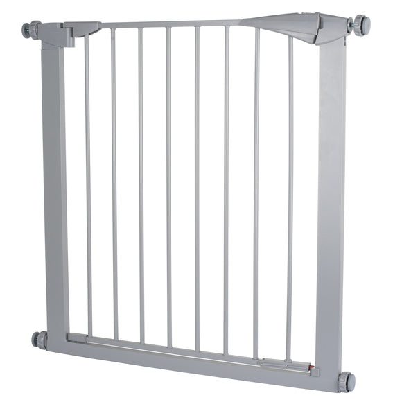 Flamingo Salus Metal Dog Gate – Sturdy Grey Barrier with Secure Locking Mechanism