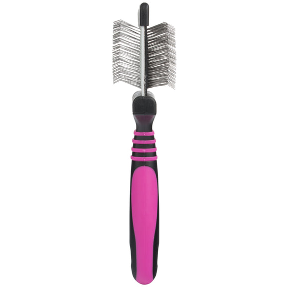 Blovi Small Duo Flex Slicker Brush – Double-Sided Flexible Poodle Grooming Tool