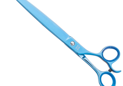 Geib Kiss Silver Blue Straight Scissors – 9.5" Micro-Bevel Edge, High-Quality Blue Finish