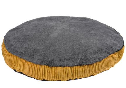 Biglo Cleo Honey Corduroy Dog Bed with Removable Cover, Honey-Gray, Medium