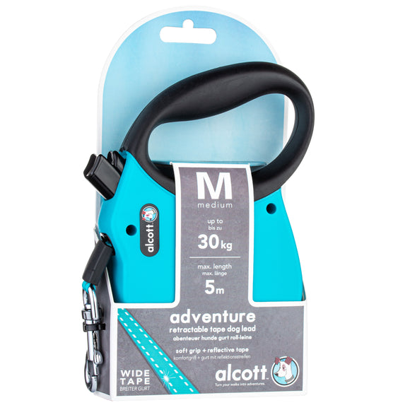 Alcott Adventure Retractable Leash Blue – Reflective Extra Large Retractable Leash, Durable Design