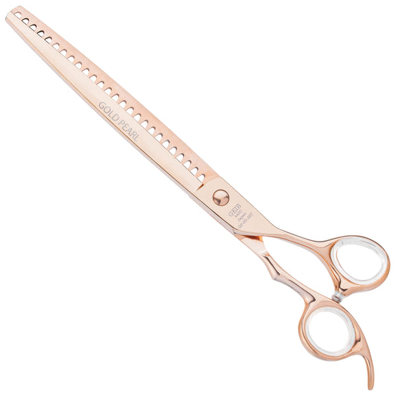 Geib Gold Pearl Chunker 8.5" – Single-Sided Thinning Shears, 26 Teeth, Elegant Gold Finish