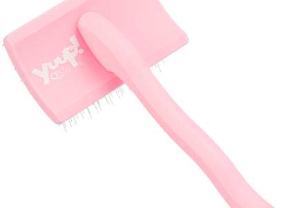 Yuup! Professional Pink Mini Brush – Compact Ergonomic Poodle Brush in Vibrant Pink