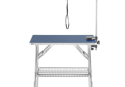 Blovi Trimming Table 81x52cm – Black, Adjustable Arm and Storage Basket, Stable Design