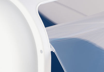 Record Romeo Cat Litter Box L – Lockable Covered Design with Flap Door and Filter, Blue