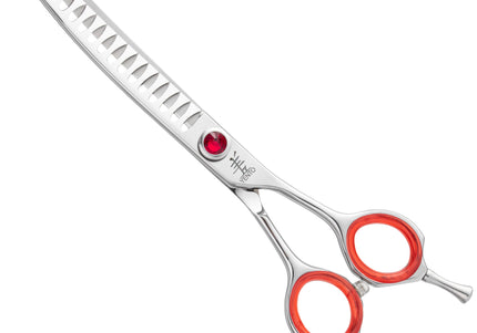 Yento Prime Chunker 6.5" Curved Thinning Shears – Japanese Stainless Steel, 18 Teeth