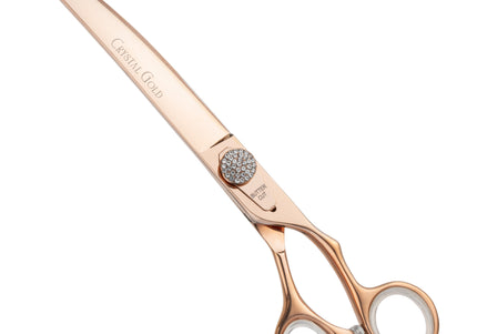 Geib Crystal Gold Curved Grooming Scissors – 8.5" Japanese Stainless Steel, Professional Quality