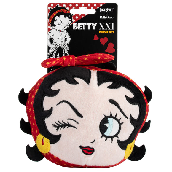 Dashi Betty XXI Plush Squeaker Toy – Soft 13cm Betty Boop Head, Durable Fun