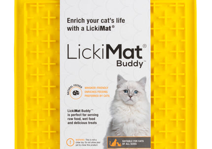LickiMat Classic Buddy Cat Licking Mat – Soft Textured Silicone, Purple, Calming Enrichment