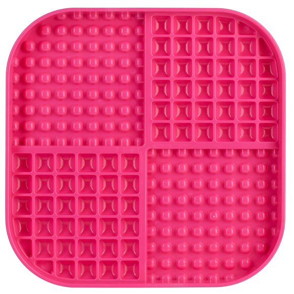 LickiMat Slomo XL Black Licking Mat – Hard Textured Design, Engaging Slow Feeder for Medium and Large Breeds