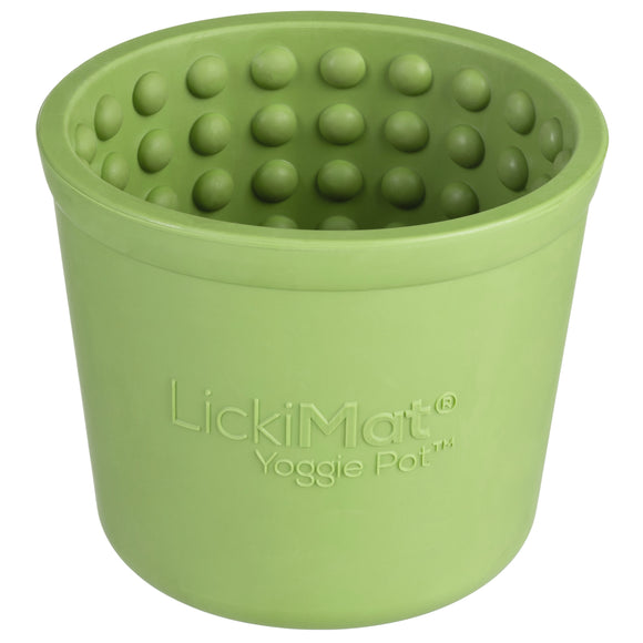 LickiMat Yoggie Pot Licking Cup – Orange Textured Enrichment Toy with Studs, Durable Design