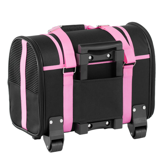 Record Borsa Trolley Rigid Fabric Carrier – Wheeled Mobile Pet Transport, 42x22x35cm