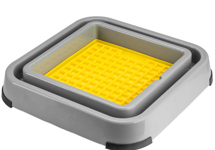LickiMat Keeper Outdoor – Orange Licking Mat Tray, Durable Weather-Resistant Design