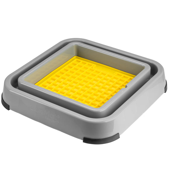 LickiMat Keeper Outdoor – Orange Licking Mat Tray, Durable Weather-Resistant Design