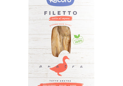 Record Filetto Duck Snack – 100% Steamed Duck Fillet, Natural Protein Treat 25g