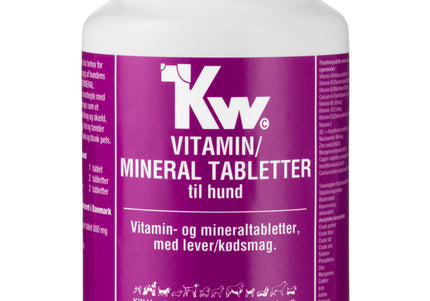 KW Vitamin Mineral Tablets 250 Count – Liver Flavored Supplement with Essential Nutrients, Supports Vitality