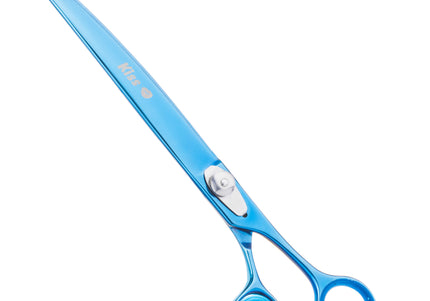 Geib Kiss Silver Blue Curved Scissors – 8.5" Micro-Bevel Blades with Premium Blue Finish