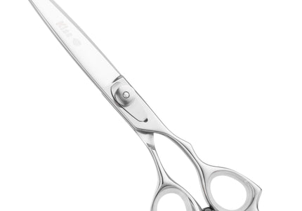Geib Kiss Silver Pink Straight Scissors – 7.5in Micro-Bevel Blade, High-Quality Silver Finish