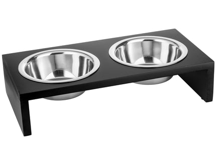 Flamingo Kobushi Black Raised Bowls – Small Size, Sturdy Stand, Modern Design