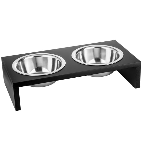 Flamingo Kobushi Black Raised Bowls – Small Size, Sturdy Stand, Modern Design