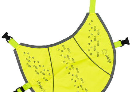 Alcott Visibility Neon Yellow Dog Vest – Reflective Safety Design, Medium Size