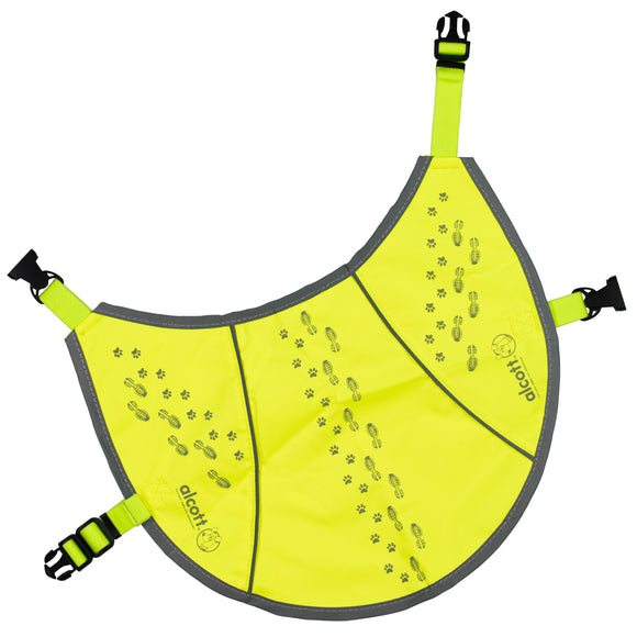 Alcott Visibility Neon Yellow Dog Vest – Reflective Safety Design, Medium Size