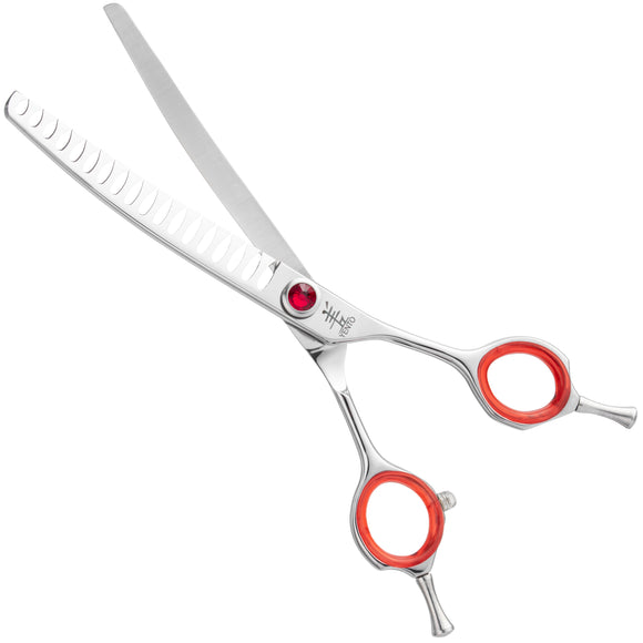 Yento Prime Chunker 6.5" Curved Thinning Shears – Japanese Stainless Steel, 18 Teeth