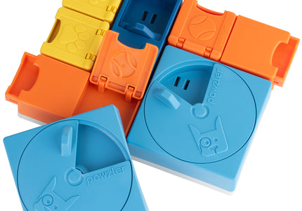 Pawzler Interactive Dog Puzzle Rainbow Set – Modular Enrichment Toy, 8-Piece Colorful Design