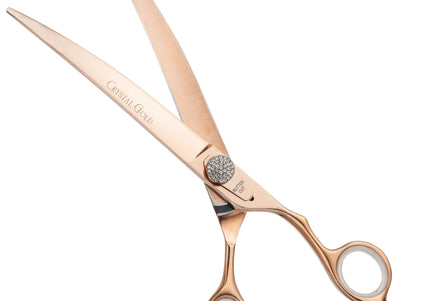 Geib Crystal Gold Curved Grooming Scissors – 8.5" Japanese Stainless Steel, Professional Quality