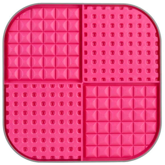 LickiMat Slomo XL Black Licking Mat – Hard Textured Design, Engaging Slow Feeder for Medium and Large Breeds