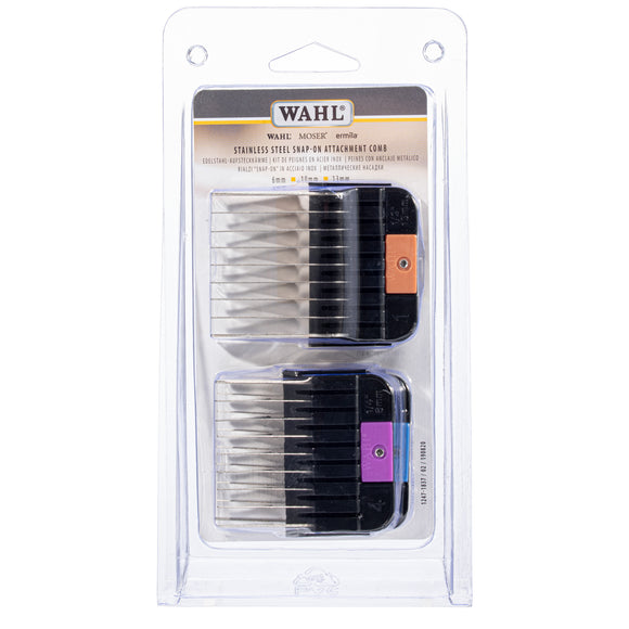 Wahl Snap-On Attachment Comb Set – Precision Guide Combs for Adjustable Blade Clippers, 8 Pieces