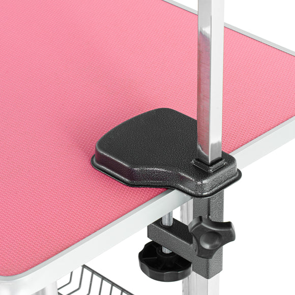 Blovi Solid Pink Grooming Table 95x55cm – Adjustable Height, Stable Non-Slip Surface