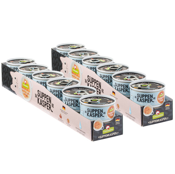 GranataPet Suppenkasper Tuna Cat Soup – Tender Tuna Recipe, 24 x 70g Pouches