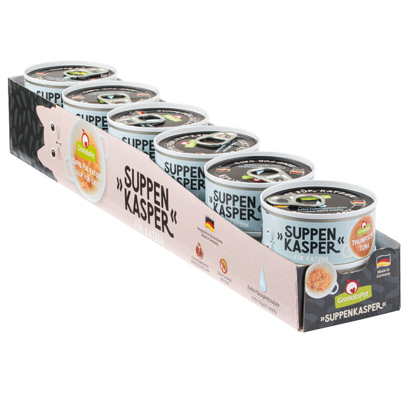 GranataPet Suppenkasper Tuna Cat Soup – Tender Tuna Recipe, 12 x 70g Pouches