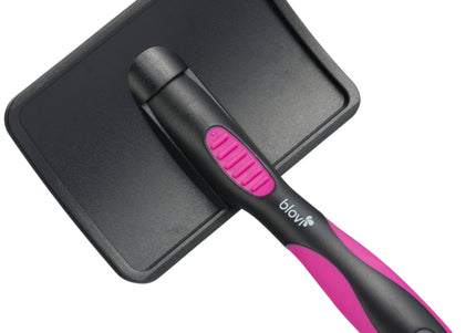 Blovi Large Soft Slicker Brush – Gentle Flexible Pins, Comfortable Detangling Tool, Large Size