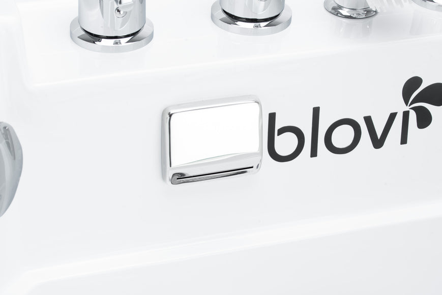 Blovi Professional Grooming SPA Ozone Bathtub – Milky Micro Bubble Hydromassage, 75x66x98cm, White