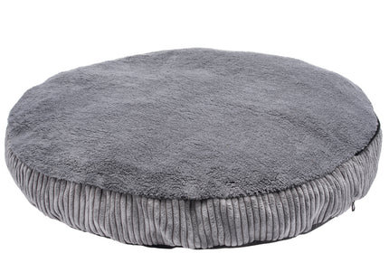 Biglo Cleo Corduroy Dog Bed with Removable Cover, Medium Size, Grey