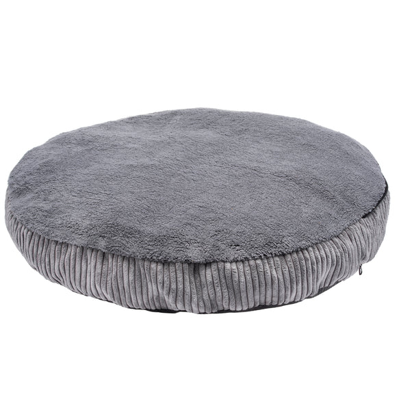 Biglo Cleo Corduroy Dog Bed with Removable Cover, Medium Size, Grey