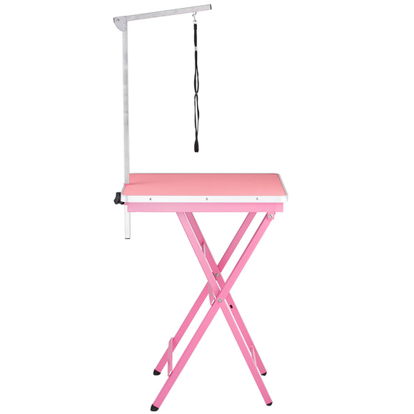 Blovi Display Table – Lightweight Handy Grooming Table with 60x45cm Purple Top