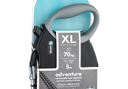 Alcott Adventure Retractable Leash Black – Reflective Retractable Lead, Small Size, Durable Design