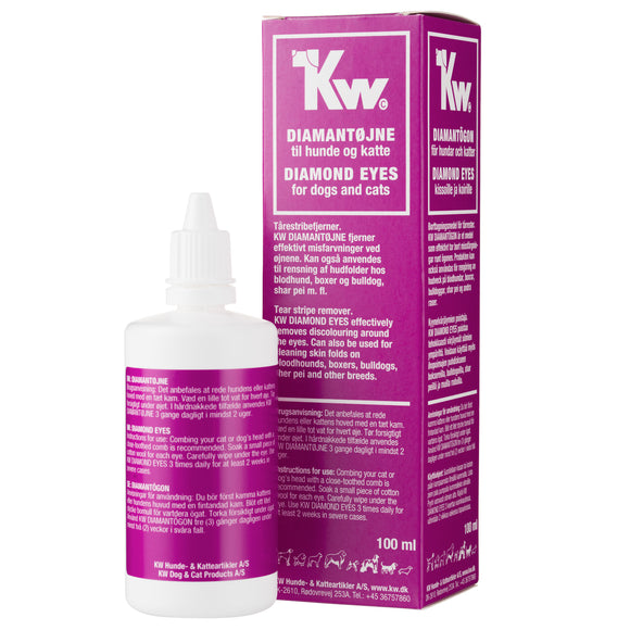 KW Diamond Eye Tear Stain Remover 100ml – Gentle Fast-Acting Formula for Clear Fur