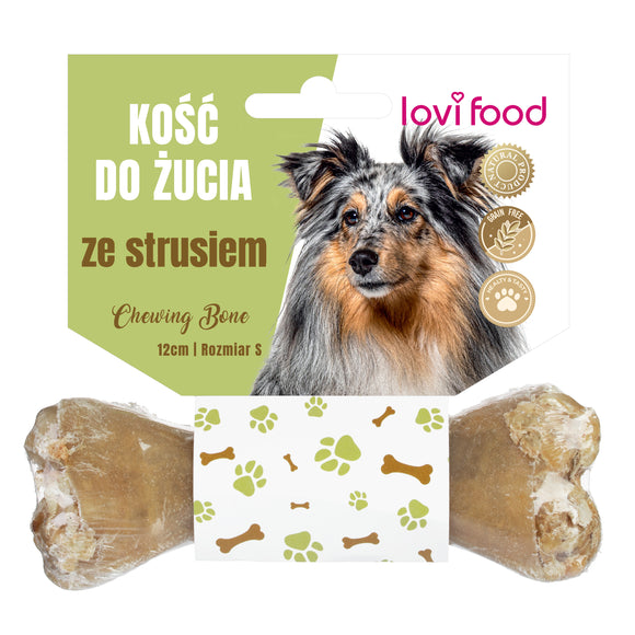 Lovi Food Chewing Bone Set – 12cm Durable Treat Bones, 2 Pack, 6x 55g Each