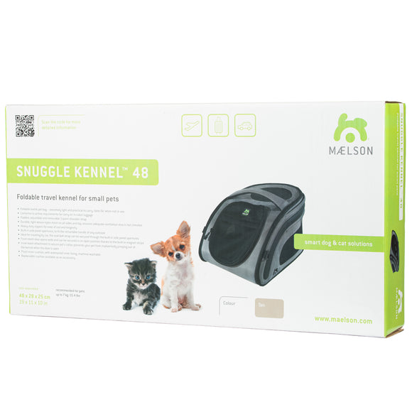 Maelson Snuggle Kennel 48x28x25cm – High-Quality Fabric Pet Carrier, Durable Beige Design