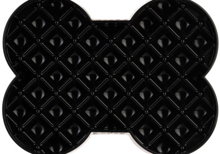 LickiMat Slodog Small Slow Eating Bowl – Black Non-Slip Licking Tray, Promotes Healthy Feeding